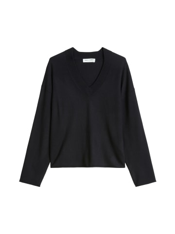 Marc O'Polo V-Neck-Pullover loose in Schwarz