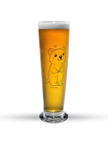 Mr. & Mrs. Panda Bierglas Quokka Happy ohne Spruch in Transparent