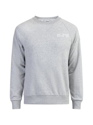 DreiMaster Herren Sweatshirt Mit Rundhals in Hellgrau Melange