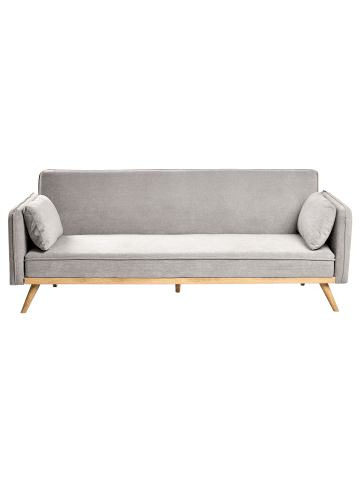 Beliani 3-tlg 3-Sitzer Sofa ASAA in Grau/Braun