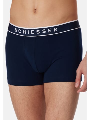 Schiesser Retro Short / Pant 95/5 Cotton in Schwarz / dunkelblau