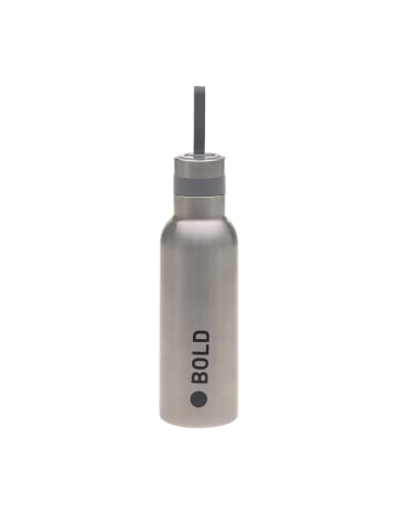 Lässig Lässig Trinkflasche Kinder - BOLD Edelstahl, silver