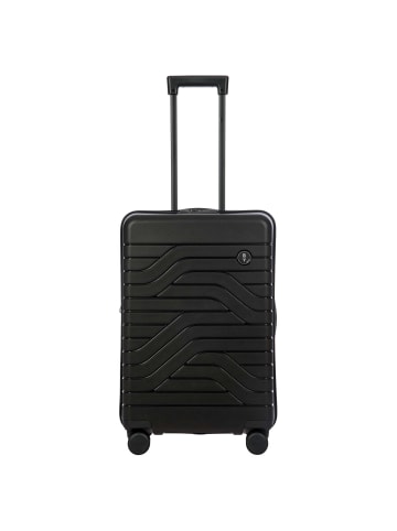 BRIC`s BY Ulisse - 4-Rollen-Trolley 65 cm erw. (grau) in schwarz