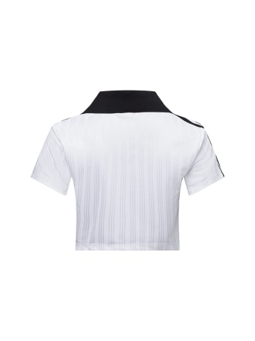 Adidas originals Crop-Poloshirt in weiß schwarz