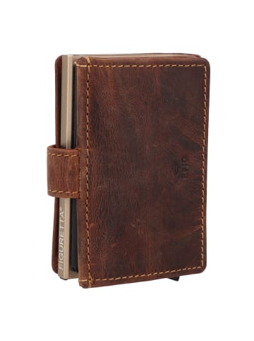 Greenburry Vintage Geldbörse RFID Schutz Leder 7.5 cm in brown