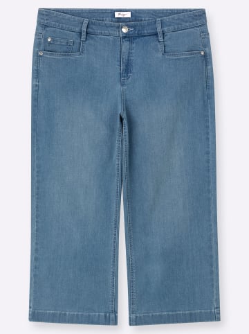 sheego 7/8-Jeans in blue-bleached