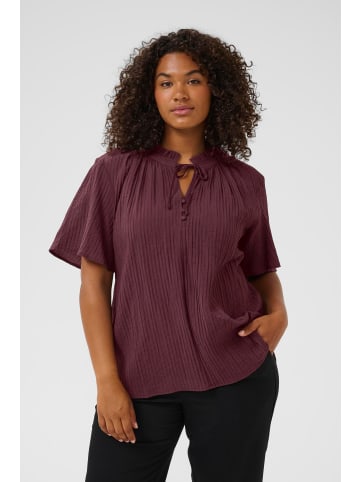 KAFFE curve Kurzarm-Bluse KClisana Regular fit in Fudge