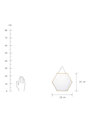 Butlers Spiegel Hexagon L 24 x B 28cm CARAT in Gold