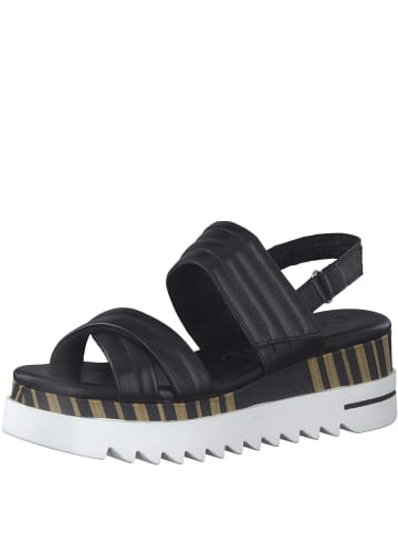Marco Tozzi Plateau Sandaletten in Schwarz