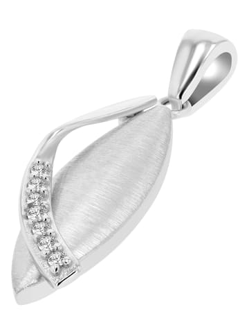 Adeliás Damen Anhänger aus 333 Gold mit Zirkonia in silber