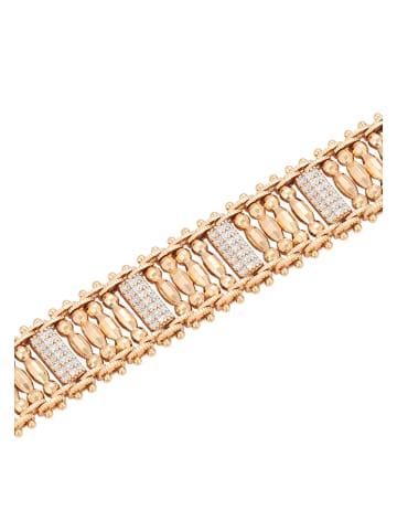 faina Women Link Bracelet With Rhinestones in Rose Gold