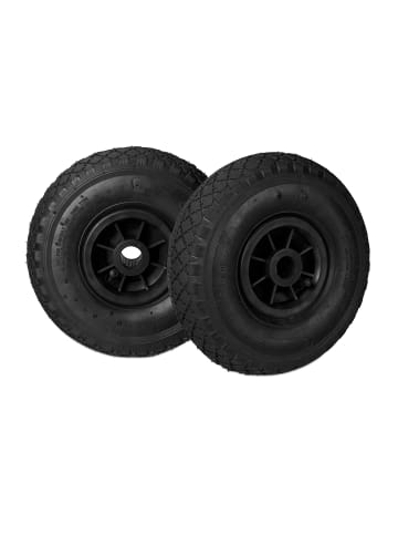 relaxdays 4x Sackkarrenrad "3.00-4" in Schwarz