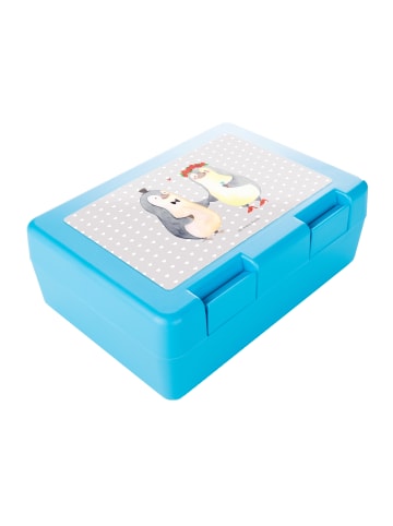 Mr. & Mrs. Panda Lunchbox Pinguin Heirat ohne Spruch in Grau Pastell
