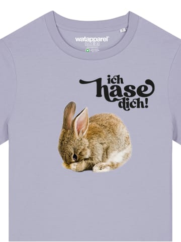 wat? Apparel T-Shirt Ich hase dich! in Lavender
