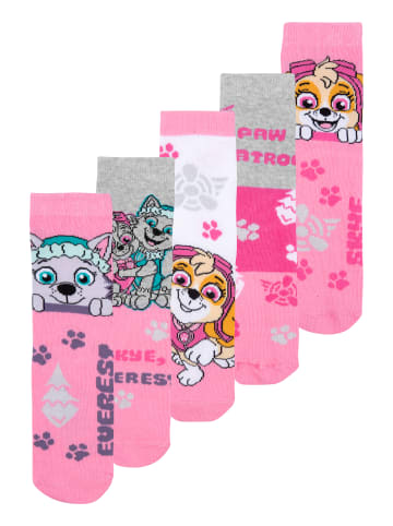 Paw Patrol 5er Pack Paw Patrol Socken Sneaker Söckchen in rosa