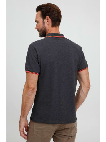 FQ1924 Poloshirt FQWiar 21900096-ME Modisches Poloshirt mit Print in Grau