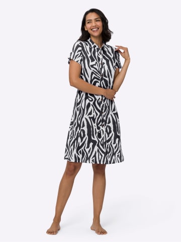 Sieh an! Sommerkleid in schwarz-weiß-bedruckt