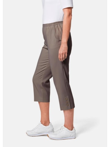 GOLDNER Pflegeleichte Capri-Schlupfhose in taupe