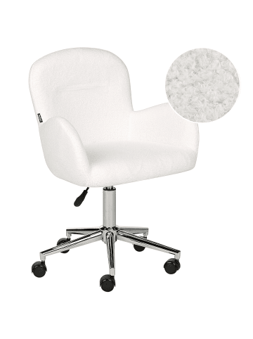 Beliani Bürostuhl PRIDDY in Weiß/Silber - (W) 60 x (H) 79 x (L) 60 cm