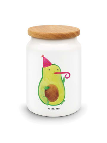 Mr. & Mrs. Panda Kaffeedose Avocado Geburtstag ohne Spruch in Weiß