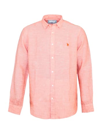 U.S. Polo Assn. Leinenhemd in rosa