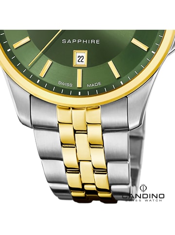Candino Analog-Armbanduhr Candino Classic silber, gold groß (ca. 42mm)