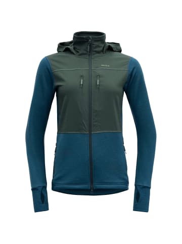 DEVOLD W HEROY HYBRIDMERINO JACKET in Tannengrün