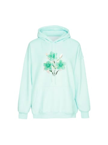 IZIA Women Hoodie in Aqua