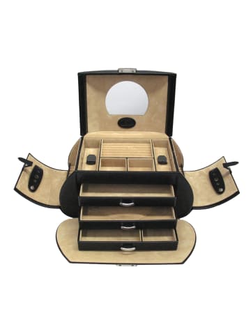 Windrose Merino Schmuckkasten 29.5 cm in schwarz