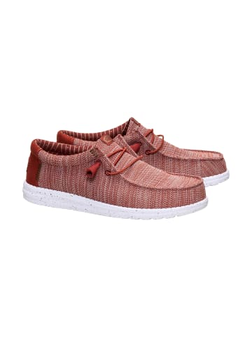 Hey Dude Wally Stretch Sox Schnür-Mokassin Burnt Rouge