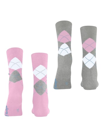 Burlington Socken 2er Pack in Rosa/Grau