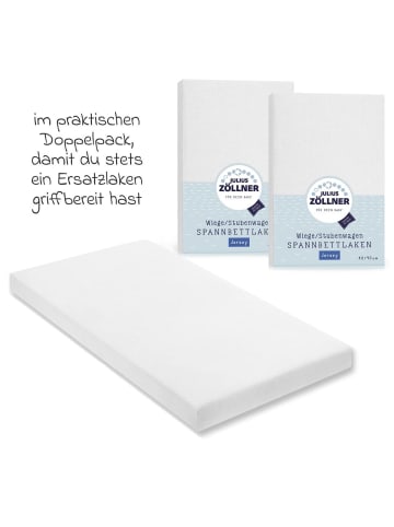 Julius Zöllner Spannbetttuch 2er Pack für kleine in white