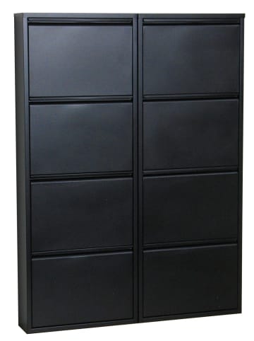 ebuy24 Schuhschrank Pisa Schwarz 101 x 16 cm