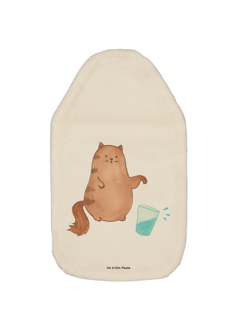 Mr. & Mrs. Panda Bettflasche Katze Wasserglas ohne Spruch in Weiß