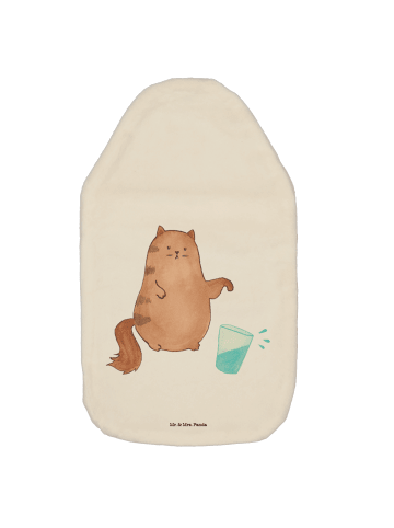 Mr. & Mrs. Panda Wärmflasche Katze Wasserglas ohne Spruch in Weiß