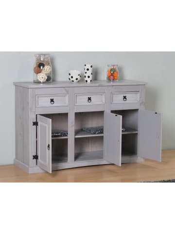 dynamic24 Sideboard New Mexiko (B)132 x (H)84,5 x (T)43,5cm in Grau