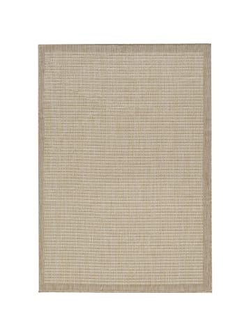 KADIMA DESIGN Teppich Outdoor Flachgewebe Uni-Farbe Polypropylen Balkon in Beige