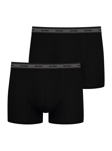 NUR DER Retro Pants Boxer GOTS Organic Cotton in Schwarz