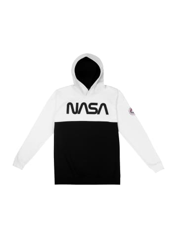 United Labels NASA Kapuzenpullover Hoodie langärmlig in schwarz/weiß