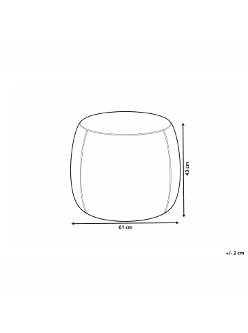 Beliani Pouf ASHTON in Grau - (W) 61 x (H) 43 x (L) 61 cm