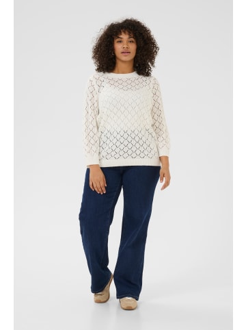 KAFFE curve Strickpullover KCmika in Chalk