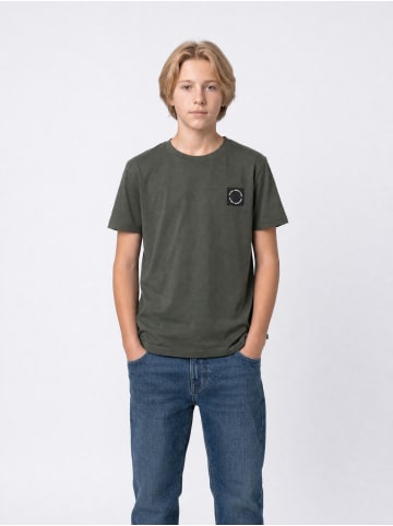 Petrol Industries Locker geschnittenes Baumwoll-T-Shirt millpath in Schwarz