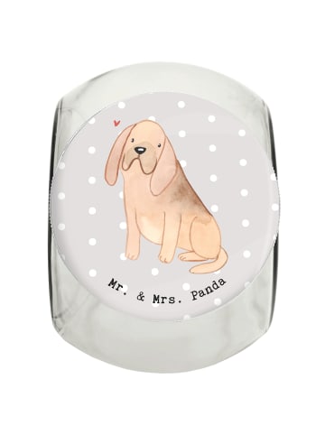 Mr. & Mrs. Panda Leckerli Glas Bloodhound Lebensretter ohne Spruch in Grau Pastell