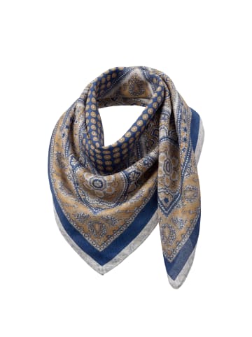 usha FESTIVAL Women Feminine Scarf in Navy Orange