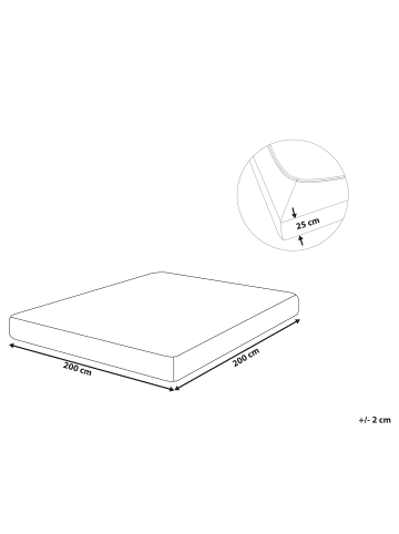 Beliani Bettlaken HOFUF in Blau - (W) 200 x (H) 25 x (L) 200 cm