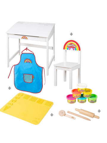 roba Play-Doh Kreativ-Schulpult – mit Knete, Werkzeug & Stuhl, ab 3 Jahren