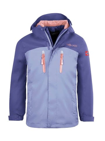 Trollkids Regenjacke "Nusfjord" in Dunkellila