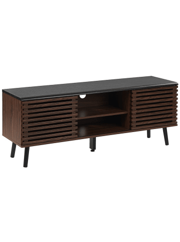 Beliani TV-Möbel PERTH in Braun/Schwarz - (W) 140 x (H) 54 x (L) 40 cm