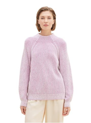 Tom Tailor Pullover KNIT STRIPED in Rosa