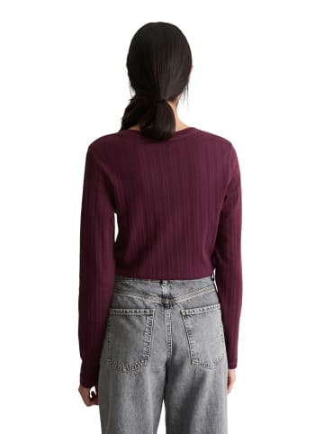 Marc O'Polo DENIM Ripp-Jersey-Longsleeve slim in Mahagony Jam